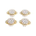 thumbnail image 1 of 4PC 8 Pin Ceramic Socket Tube Top Vacuum Octal Value For KT88 EL34 6V6 6650 274B, 1 of 5