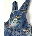 thumbnail image 4 of KIDSCOOL SPACE Salopettes en Denim Brodées Fusées à Boutons-Pression pour Bébés Garçons, Bleu, 2-3 Ans, 4 of 6