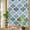 Green, variant on Green Grey Morocco Pattern Privacy Window Film,Decorative Stained Glass Window Film,Turquoise Modern Moroccan Geometric Resuable Rainbow Static Cling for Bathroom Living Room Glass Door 17.7"x39.3"
