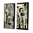thumbnail image 3 of Designart "Wisdom in Urban Black and White II" Modern Geometric Wall Art Set Of 2 - Modern Black Gallery Set For Office Decor, 3 of 6