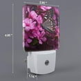 thumbnail image 2 of Honeii Pink Blossoms Butterfly Print LED Night Light with Light Sensor, Night Lights Plug Into Wall,Ideal for Bedrooms and Hallways-US, 2 of 7