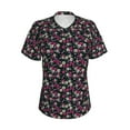 thumbnail image 2 of Uemuo Daisies Flowers Printed Women's Classic V-Neck T-Shirt - Soft, Breathable, Moisture-Wicking, Perfect for Casual, Office, Travel, and Everyday Wear-Small, 2 of 5