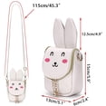 thumbnail image 4 of Carteras para niñas lindas Carteras con orejas de conejo de cuero de PU Bolsos de moda para niños, bolsos de hombro, bolsos de hombro para niños pequeños con lazos para niños Vhermosa WMZL-601-1, 4 of 4