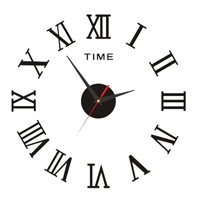 Reloj de Pared Ygjytge Acrílico Con Número 3D Negro