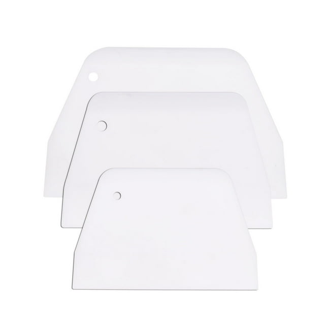 PTOOTP Juego de 3 raspadores para tartas, herramientas para decorar tartas, cortadores y alisadores