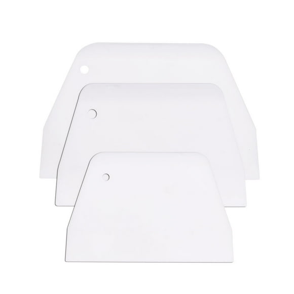 Juego de 3 raspadores para tartas, herramientas para decorar tartas, cortadores y alisadores