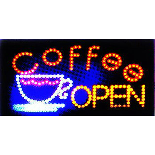 Led Neon Light Open Coffee Cafe Sign Coffee L51 Walmart Com Walmart Com