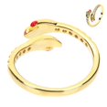 thumbnail image 2 of Elegant Rhinestone Hug Ring for Women, Gold Plated Open Band for Weddings and Special Occasions, 2 of 4