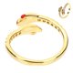 thumbnail image 2 of Elegant Rhinestone Hug Ring for Women, Gold Plated Open Band for Weddings and Special Occasions, 2 of 4