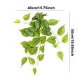 thumbnail image 3 of Dienrx 50Cm Artificial Pothos Hanging Plant with White Ceramic Pot, Realistic Indoor Greenery for Home Decor, Desk, Shelf, Bathroom, and Office Decoration, Easy to Assemble, 3 of 7
