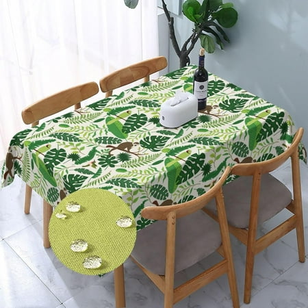 

Vintage Floral Tablecloth Boho Colorful Retro Floral Prints Rectangular Waterproofing Clean Easy Tablecloth for Kitchen Restaurant Outdoor Picnic Party60x120in Style-2