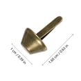 thumbnail image 4 of EeaseCA 100pcs Leather Craft Rivets DIY Purse Bag Feet Studs Bucket Type Spikes, 4 of 8