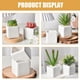 thumbnail image 2 of Maceta cuadrada de cerámica para plantas suculentas de interior, 6 unidades, color blanco, decorativa, para escritorio, oficina, ventana, decoración del hogar, 2 of 7