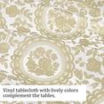 thumbnail image 4 of PiccoCasa Vinyl Tablecloth Round 60" Dia God Flower Pattern Waterproof, 4 of 7