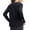 Black, variant on Women's Long Sleeve Workout Shirts Lightweight Quick Dry Running Athletic Yoga Tops with Curved Hem Thumb Loop Light Blue XL