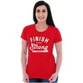 thumbnail image 4 of Finish Strong Bible Scripture Quote Womens Slim Fit Graphic Tee Brisco Brands M, 4 of 5