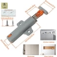 thumbnail image 2 of Push to Open Door Latch,5 Pack Non-Magnetic Heavy Duty Latch for Hidden Release Drawer Pull Touch Lock Tip On Closet Close Strong Pop Out,Push Kitchen Cabinet Hardware, 2 of 3