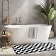thumbnail image 2 of Black and White Checkered Pattern Kitchen Rug Mat,Kitchen Runner Rugs Non Skid Washable,Decorative Kitchen Floor Mats for Kitchen,Sink,Laundry,17"x47.2", 2 of 7