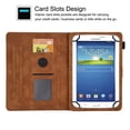 thumbnail image 2 of Universal Case for 7 inch Tablet, GSFY Stand Folio Protective Cover for 7.0 Inch Touchscreen Tablet with Multiple Viewing Angles Document Card Pocket - Brown Blocks, 2 of 7