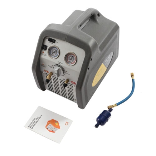 Refrigerant Recovery Machine 1/2HP Dual Cylinder HVAC Recycling Tool 110V 60Hz