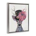 thumbnail image 3 of Stupell Industries Eclectic Deer with Vintage Hat Gray Floating Frame Canvas Art, 17 x 21, by Kamdon Kreations, 3 of 8