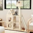 thumbnail image 3 of Gymax 52'' Tall Cat Tree w/ Scratching Post Ball & Board Plush Condo Padded Perch, 3 of 10