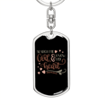 thumbnail image 5 of Search Me God Psalm 139:23 Stainless Steel or 18k Gold Premium Swivel Dog Tag Keychain, 5 of 9