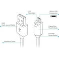 thumbnail image 3 of 2-in-1 6ft Long USB Cable Micro-USB and USB-C for Samsung Galaxy A15 5G/A24/A25 5G/A34 5G/A35 5G/A54 5G/A55 5G - Type-C Adapter Fast Charging Power Cord Sync Wire LED Light, 3 of 9