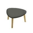 thumbnail image 2 of Modern Triangle Coffee Table - 15.75x15.75x11.81in Unique Funky Wood Coffee Tables for Living Room, Round Corner Table for Patio Office Balcony Natural(Black), 2 of 6