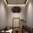 thumbnail image 4 of Lámpara colgante de lámpara de ratán, lámpara E27 de estilo Retro japonés, lámpara colgante de techo, accesorio de iluminación para sa de estar, - Café Sunnimix pantalla de luz colgante, 4 of 8
