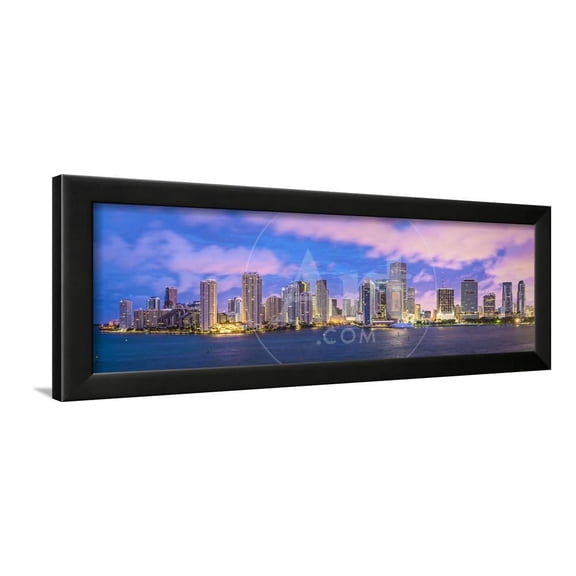 Miami, Florida, USA Skyline Panorama, Framed Art Print Wall Art by SeanPavonePhoto Sold by Art.Com