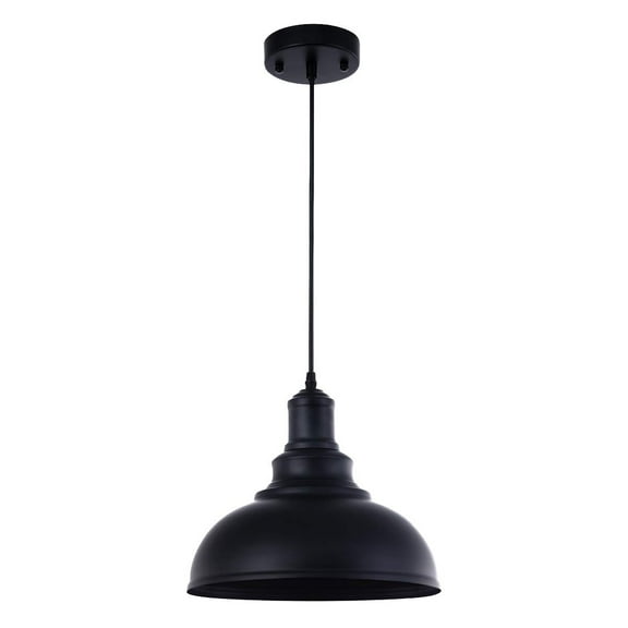 Briignite 1-Light Pendant Lighting,Hanging Light Fixtures with E26 Base, Industrial Black Pendant Lights for Hallway Kitchen Island Dining Room Living Room