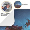thumbnail image 2 of Kitchen Drying Mat Kitchen Drying Pad 18x24In Drying Dish Mat Dish Drying Mats Kitchen Countertop Multi-Function Drain Drying Mat Santa Claus in The Sky, 2 of 8