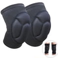 thumbnail image 1 of Rodilleras deportivas, prevención de colisiones para deportes al aire libre, correr, gimnasio, baloncesto, voleibol (negro, 1 par), 1 of 5