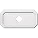thumbnail image 3 of Ekena Millwork CMP20X10ED-03000 3 in. ID x 7 in. Rectangle Emerald Architectural Grade PVC Contemporary Ceiling Medallion, 3 of 4