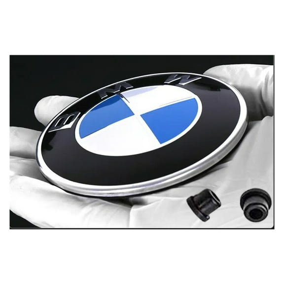 82mm Roundel  Car Emblem Kit–Tool-Free Mounting for German Luxury Vehicles|UV-Resistant Hood/Trunk Badge Fits Sedans,Coupes & SUVs/3/5 Series & Modern Series(Excludes X7/Z4)