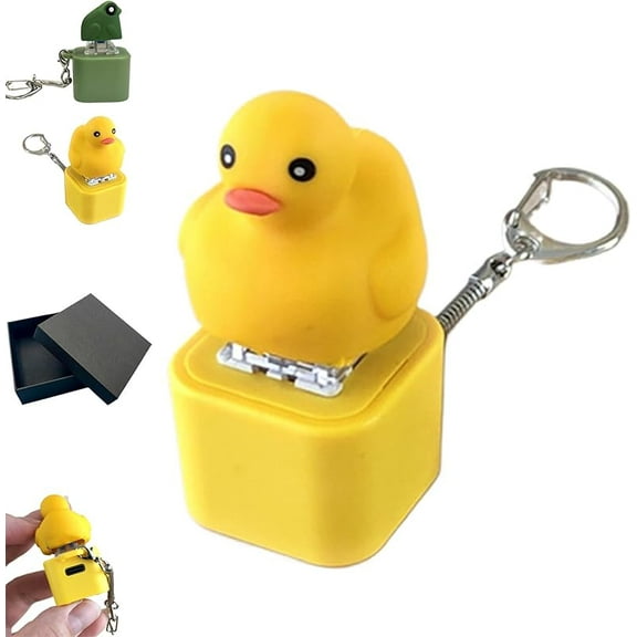 Wrongduck Frog Croaking Fidget Toy, Rechargeable LED Light Keychain Clicker, Sensory Stress Relief Toy for Adults and Kids, Ideal for ADHD and Autism Focus Support