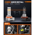 thumbnail image 4 of Bombilla LED antiniebla SEALIGHT H11/H16/H8 13000 LM 6500 K blanca, 4 of 7