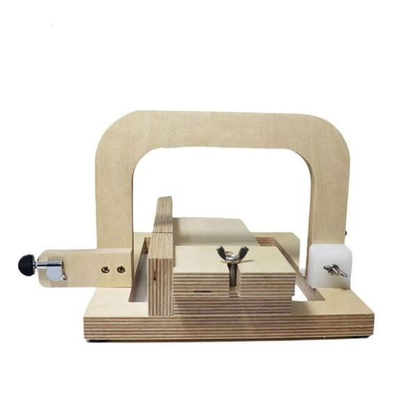 Tizuqe Wood Soap Cutter with Steel Cutting Wire for Soap Making Single Wire Soap Slicer