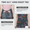 thumbnail image 6 of Pioneer Flower Floral Print Pattern Apron-Garden Aprons for Women with Pockets-Cotton Linen Waterproof Kitchen Cooking Gardening Aprons Adjustable for Kitchen,Cooking,BBQ and Salon 33x27 Inch, 6 of 7