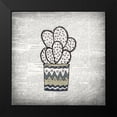 thumbnail image 2 of Kimberly, Allen 15x15 Black Modern Framed Museum Art Print Titled - Newspaper Cactus 2, 2 of 5