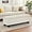 Beige, variant on Faux Leather Ottoman with Storage, 42 Inch Rectangular Storage Ottoman Bench with Safety Hinged Lid, Large Upholstered End of Bench for Bedroom Entryway Living Room, Beige