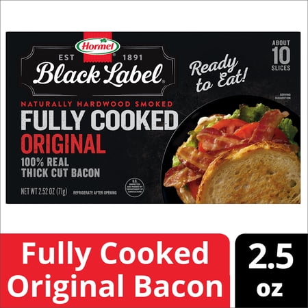 HORMEL BLACK LABEL Bacon, Fully Cooked, 2.52 oz