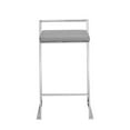 thumbnail image 4 of Carolina Classics Lucien 25.25 In Upholstered Counter Stool in Soft Gray/Chrome, 4 of 7