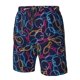 thumbnail image 4 of Fotbe Multicolor Bowling Trajes de Baño Estampados para Hombre, Shorts de Verano de Secado Rápido, Ropa de Playa, Bañadores-X-Large, 4 of 6