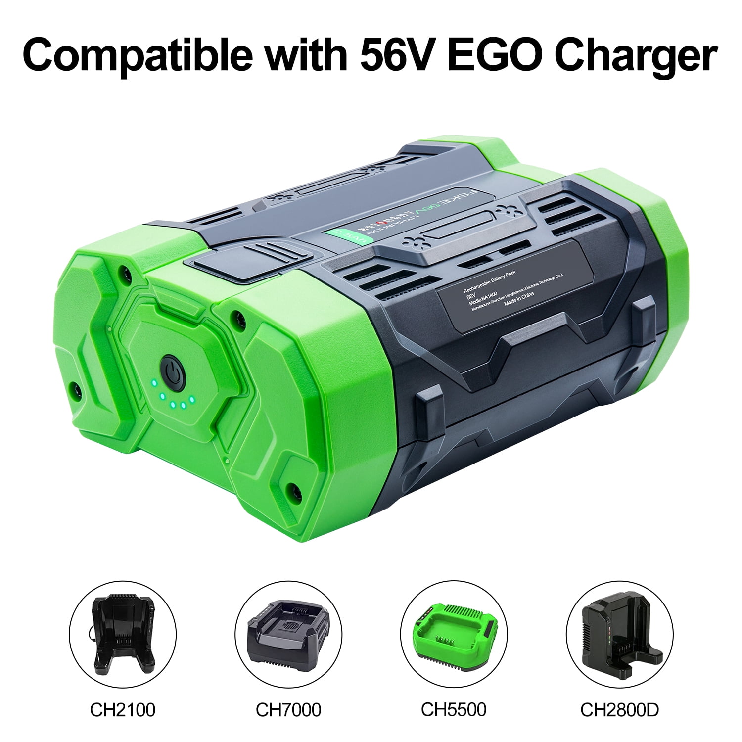 FSKE Replacement for EGO 56V Battery BA1400 BA2800 BA4200, 56 Volt 2.5Ah Batteries Compatible with Ego Power Tools