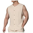 thumbnail image 2 of HUANBAI Men Slim Fit Breathable Sleeveless Casual Tank Top, 2 of 6