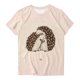 thumbnail image 4 of Camiseta de manga corta con cuello redondo y estampado informal de verano para mujer Pompotops hfajkhk134993, 4 of 5
