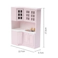 thumbnail image 4 of 1:12 Muebles de comedor Artesanía Muebles de cocina de madera Decoración de casa de muñecas Tmvgtek libre de BPA, 4 of 9