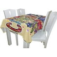 thumbnail image 3 of Coolnut 60"x60" Mardi Gras And Carnaval Logo Tablecloth, Modern Table Cover for Home Decoration, Spill Proof Cloth Washable for Dinner Picnic, 3 of 6
